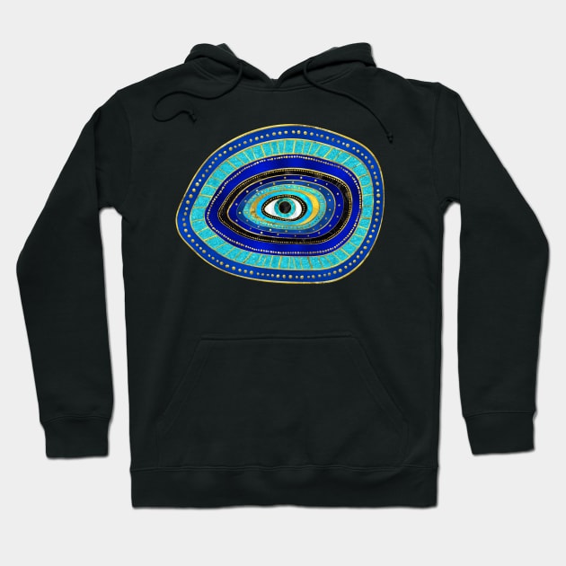 Evil Eye Amulet Ornament Hoodie by Nartissima